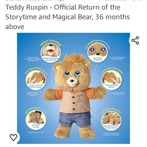Teddy Ruxpin Return of the Original Storytelling Bear - Picture 3 of 7